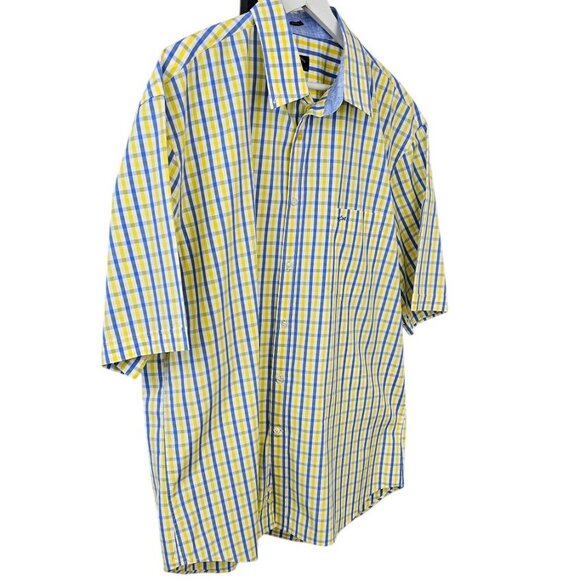 Paul & Shark Yachting Mens Short Sleeve Button Up Shirt, Plaid Size 44 US XXL - Picture 6 of 10